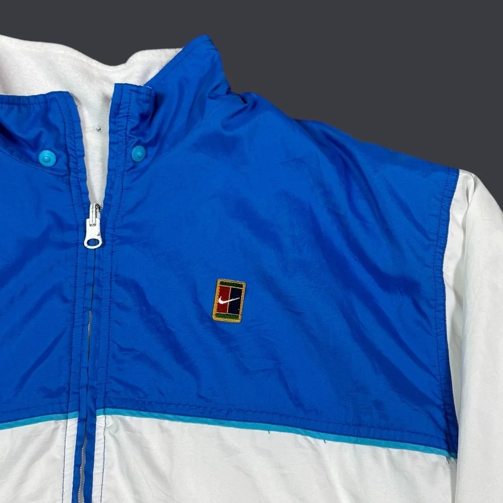 Vintage 90s Nike Court Multicolor Reversible Track Jacket Women's Large FLAWS